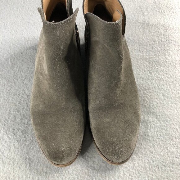 Splendid Gray Suede Side Zip Hamptyn Ankle Boots - Picture 5 of 9